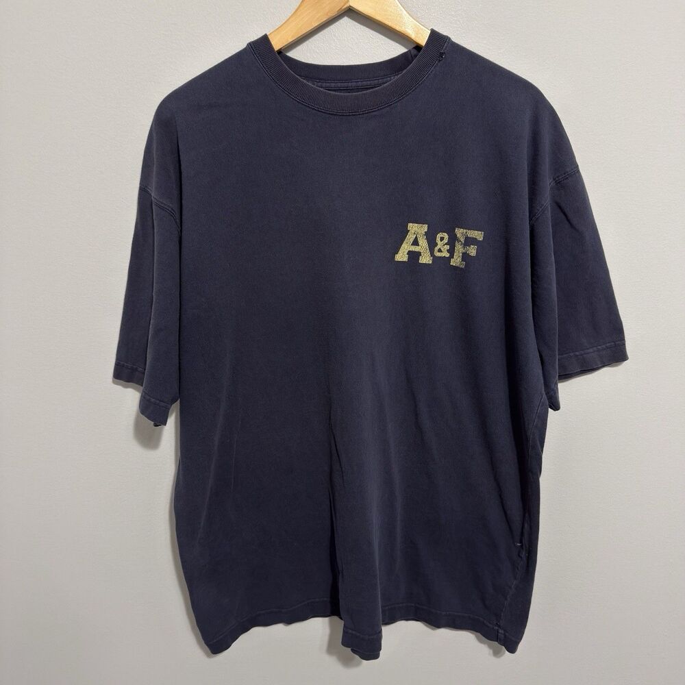 Abercrombie Fitch Vintage 90s Y2K Classic Logo Short Sleeve T Shirt Size XL